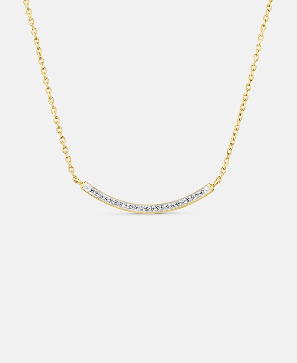 9ct Yellow Gold Lab Diamond Tennis Necklace
