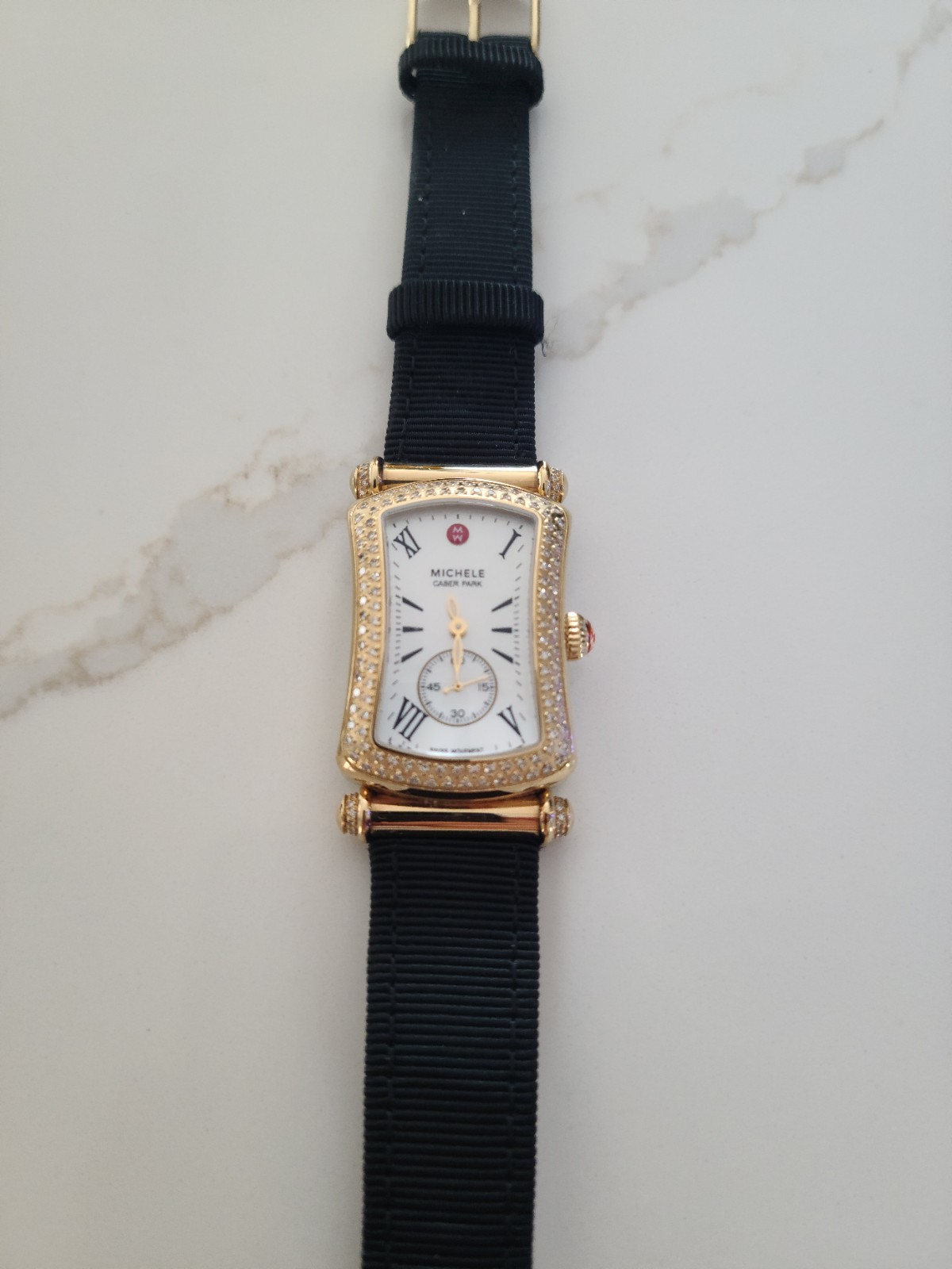 Michele Caber Park Diamond Gold Ladies Watch
