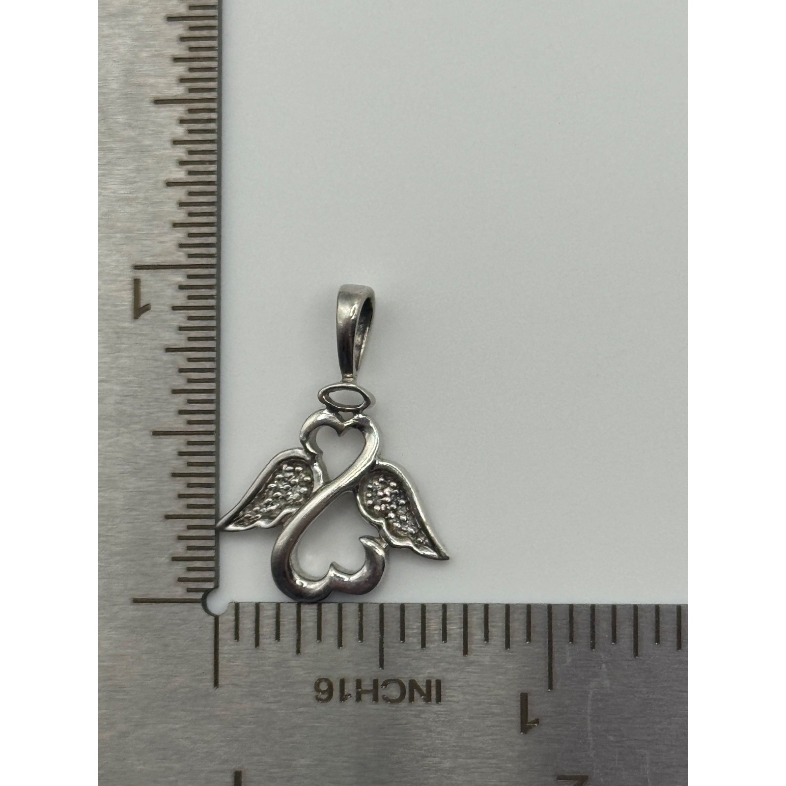 Jane Seymour Open Heart Angel Sterling Silver Pendant JWBR 925