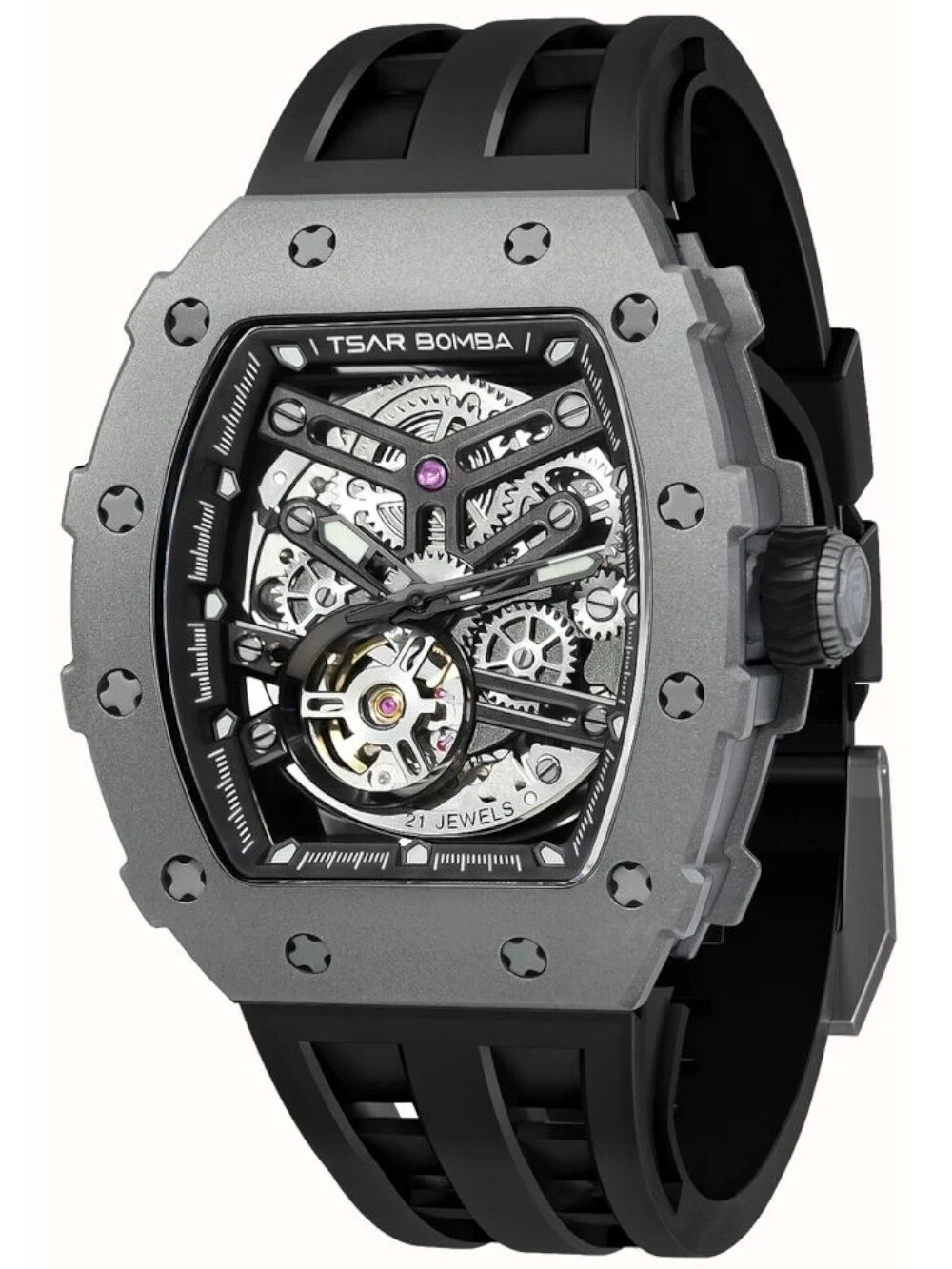 Tsar Bomba TB8208T-01 Mens Watch Elemental Titanium Automatic 43mm 5ATM