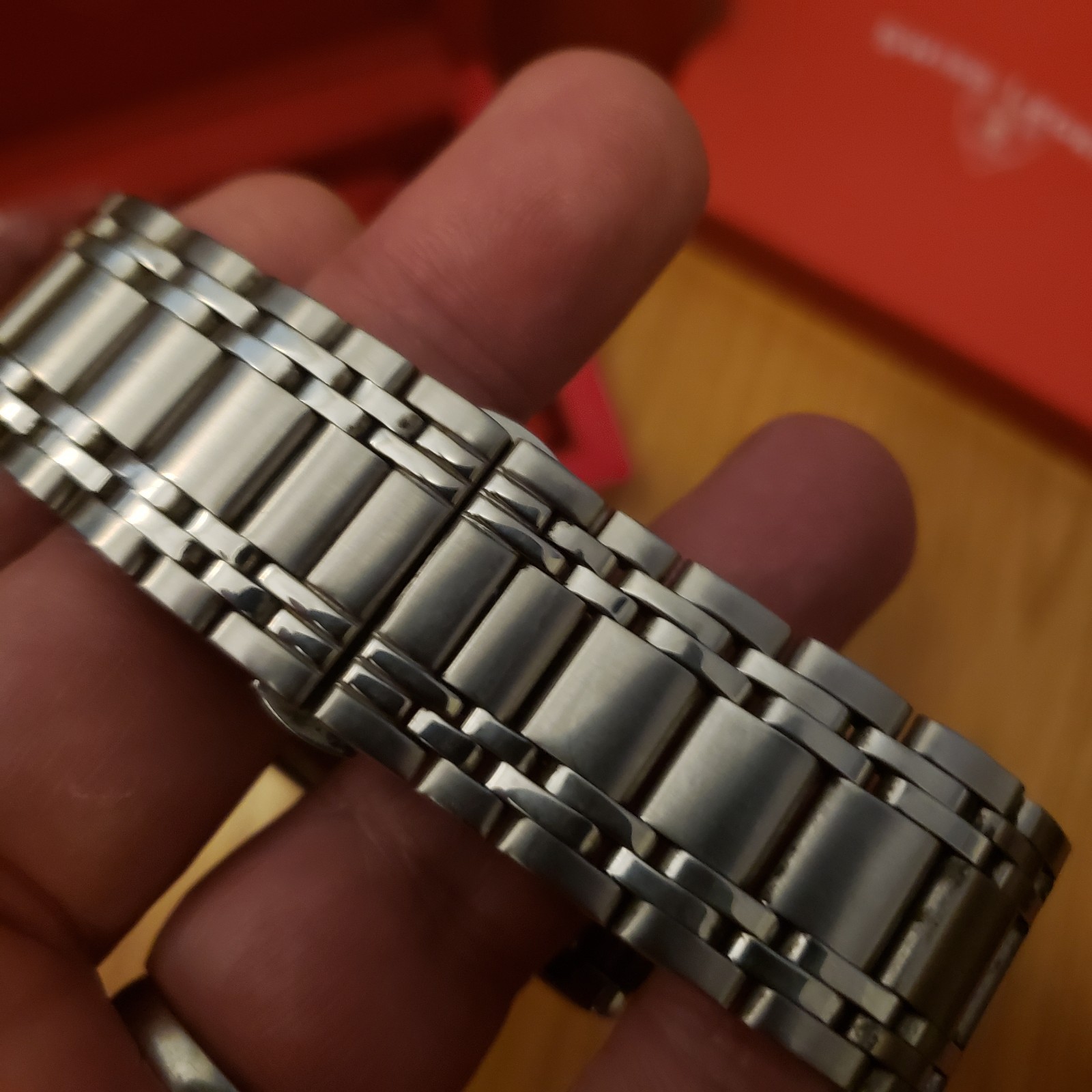 Swiss Legend Limousine Automatic Sapphire Tank Dress Watch Steel Needs SERVICE