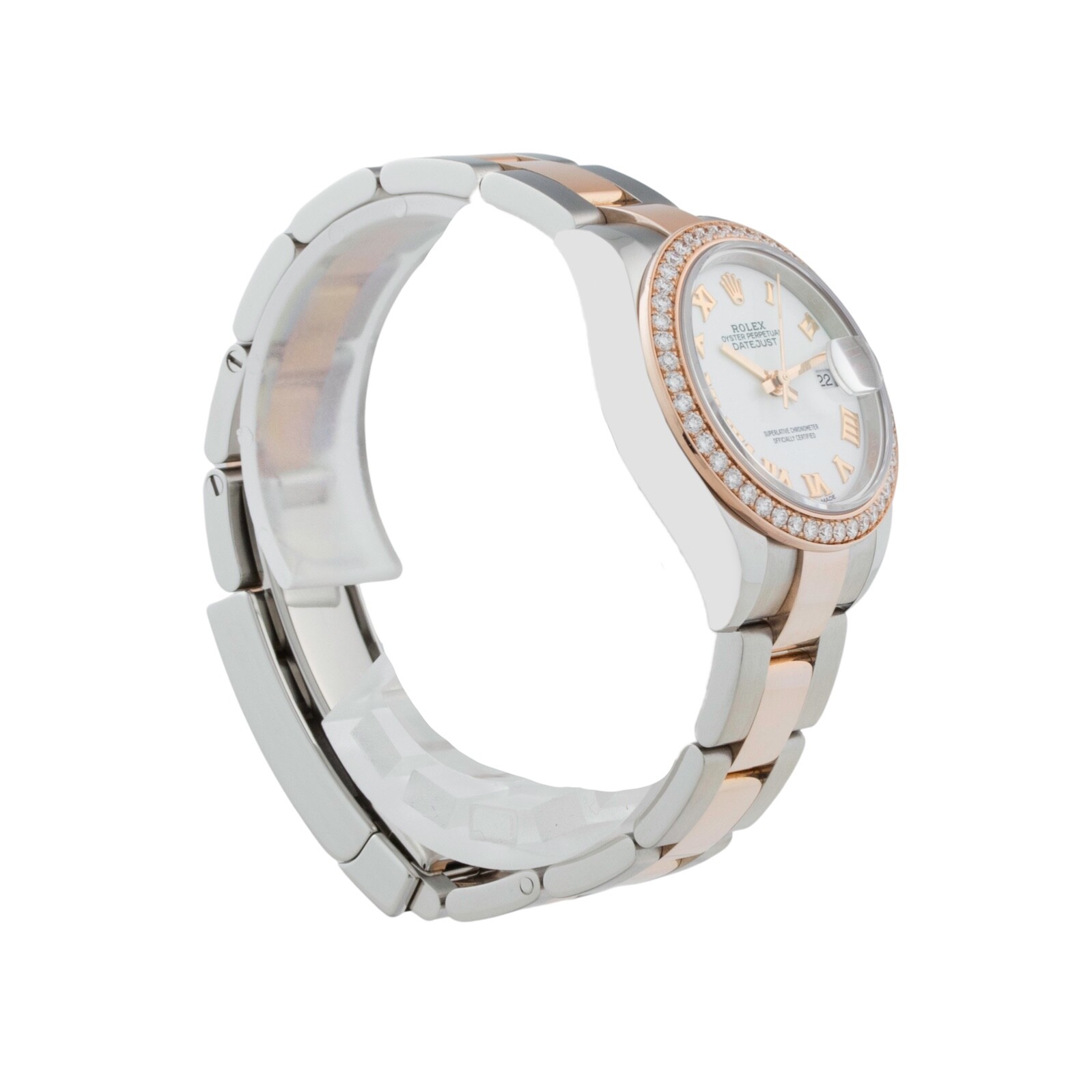 Ladies Rolex Datejust 279381RBR Steel & Rose Gold 28mm Diamond Bezel Box & Card