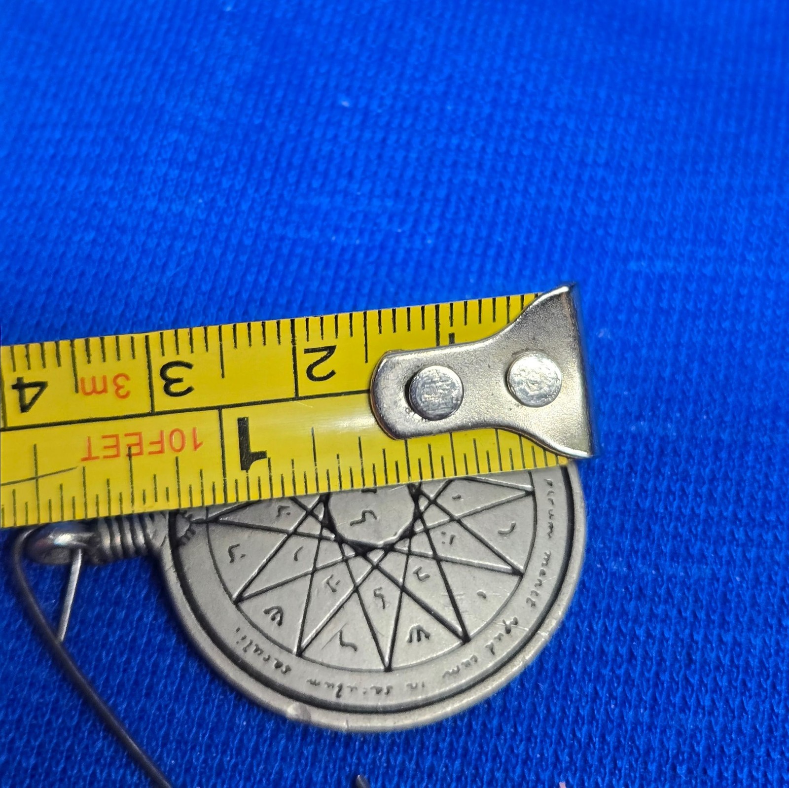 PEPI PEWTER Occult Talisman Pendant Star Seal of Solomon Amulet Metal Used