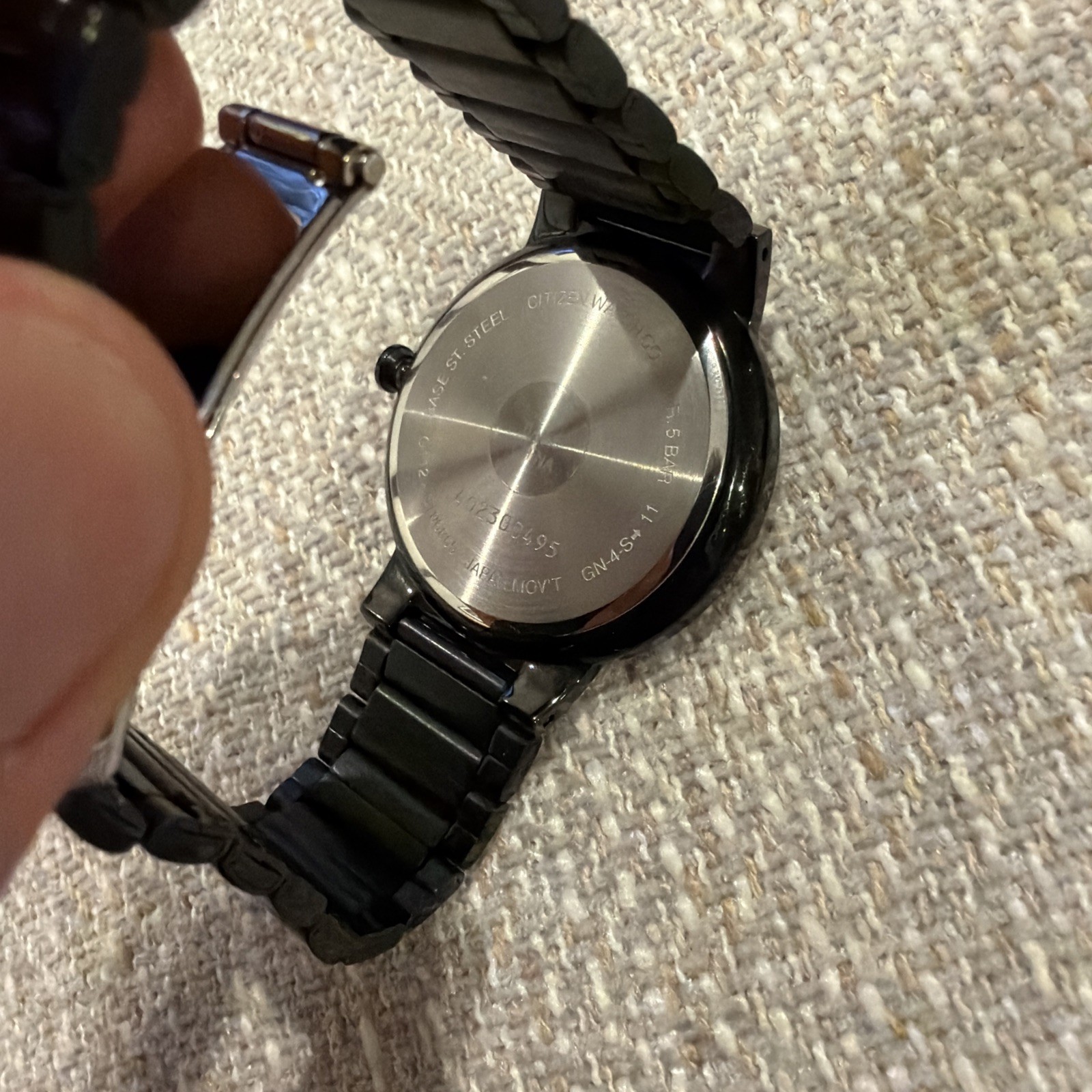 Citizen Quartz Black Ion-Plated Stainless Steel Bracelet Watch 40mm BI5017-50E