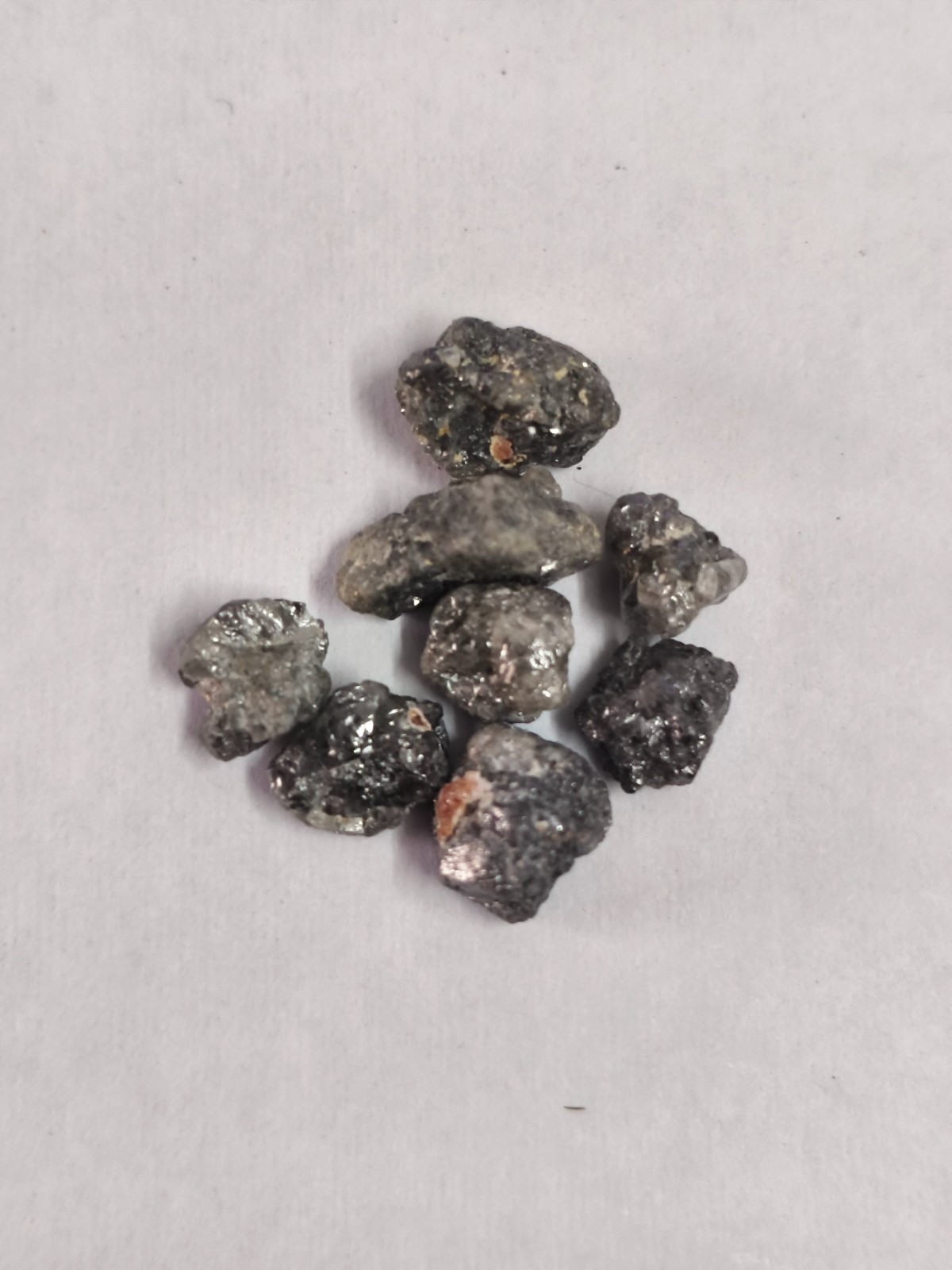 8.00 ct Lot 5.00-7.00 mm Natural Opaque Black Uncut Raw Rough Loose Diamond