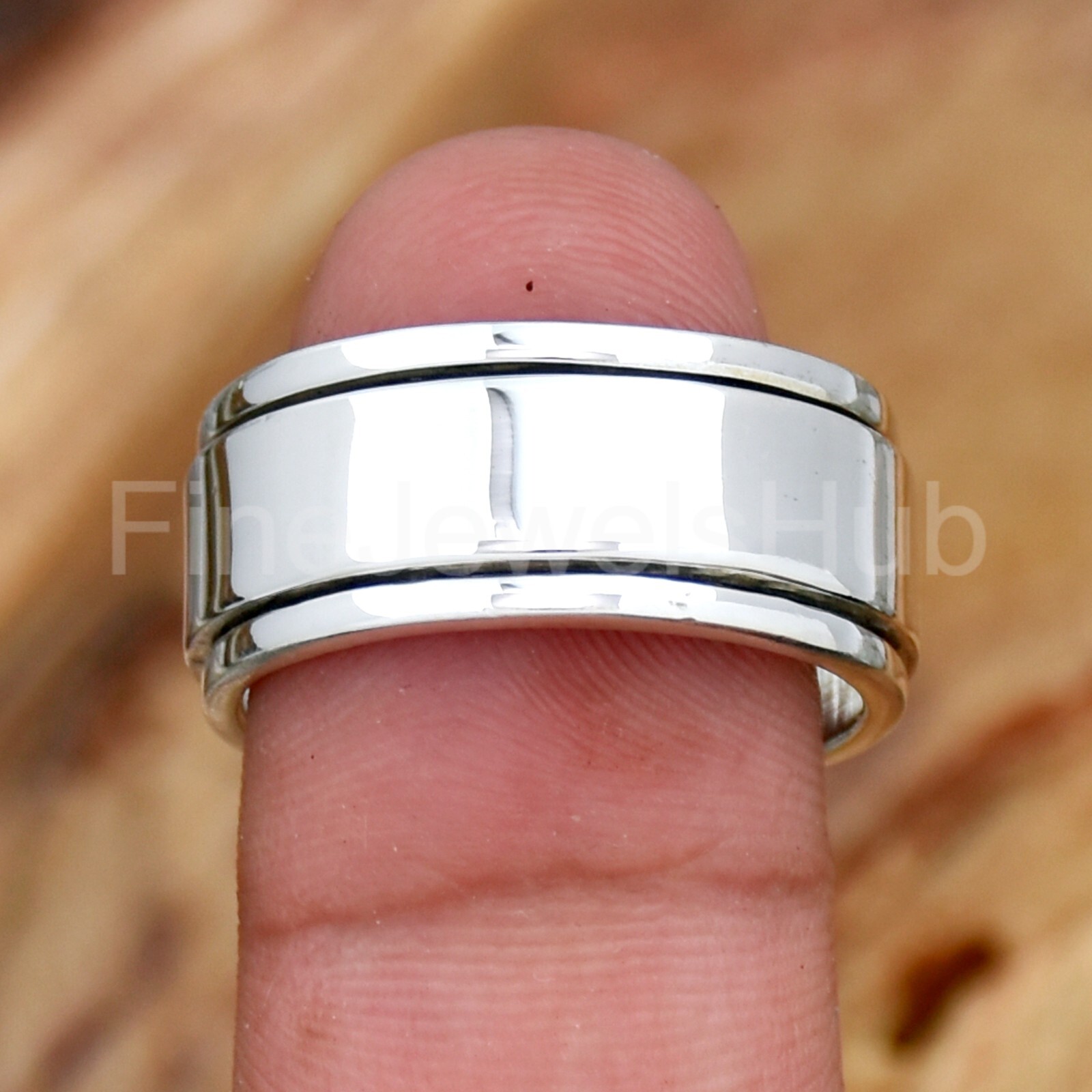 Spinner Ring, 925 Sterling Silver Ring, Spin Meditation Ring, Statement Ring
