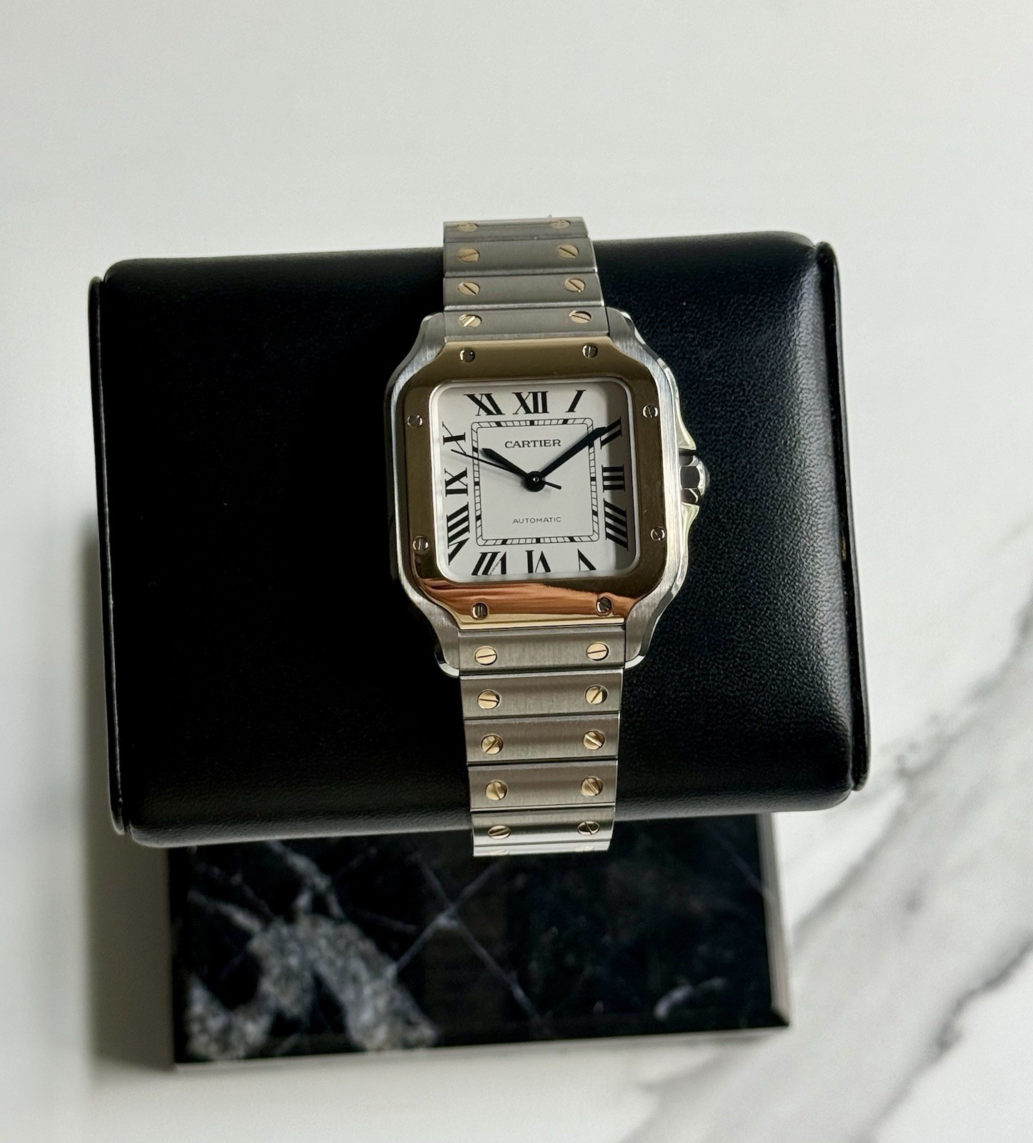 Cartier Santos Two Tone W2SA0007 Steel & Gold Automatic Fullset Original Receipt