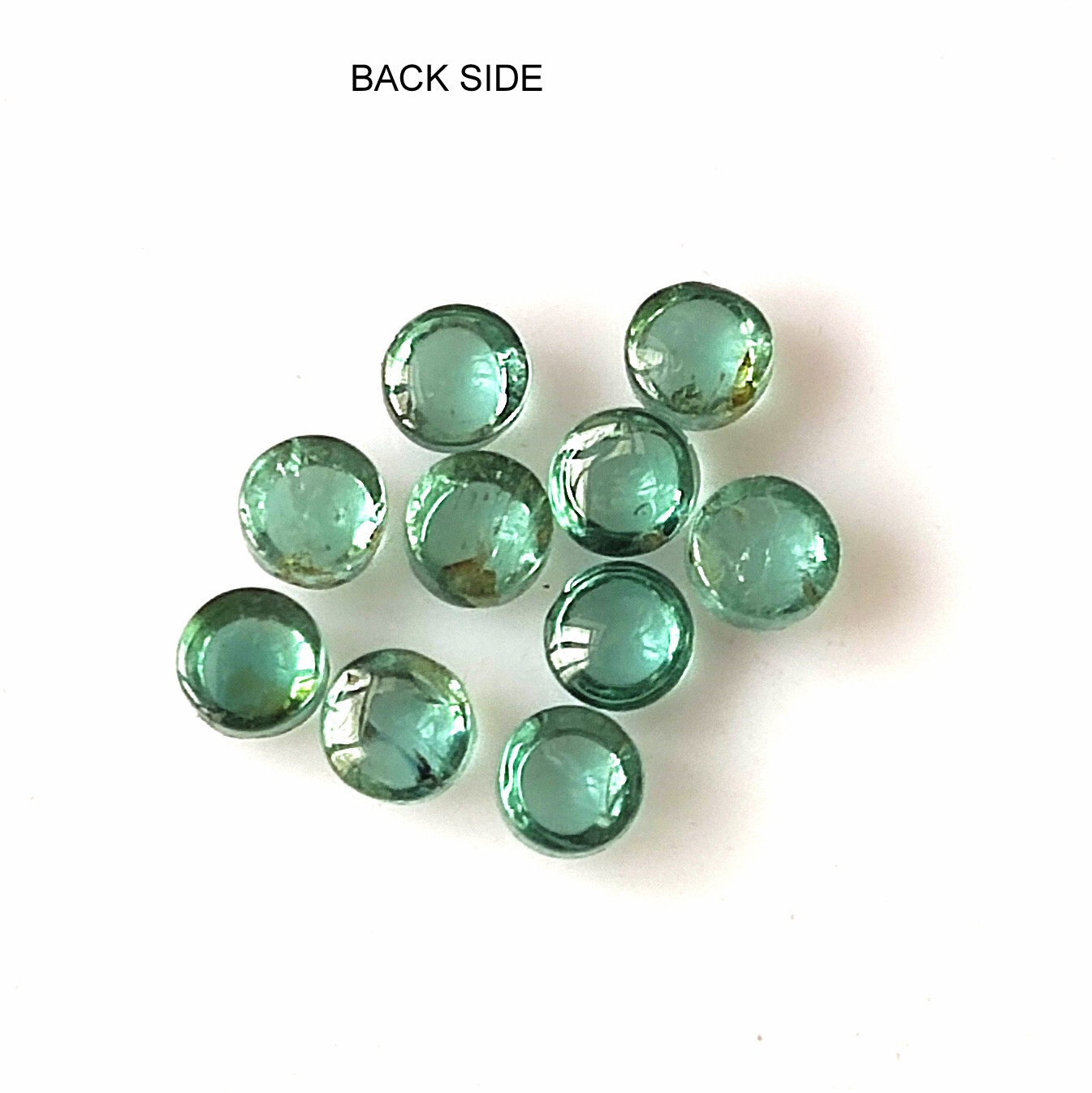 3X3 mm Round Cut Natural Indicolite Tourmaline Cabochon Loose Gemstone 10 Pieces