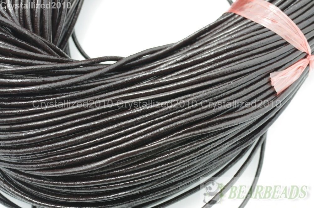 Genuine Leather Cord Thread For Diy Bracelet Necklace Jewelry Making 10M 100M