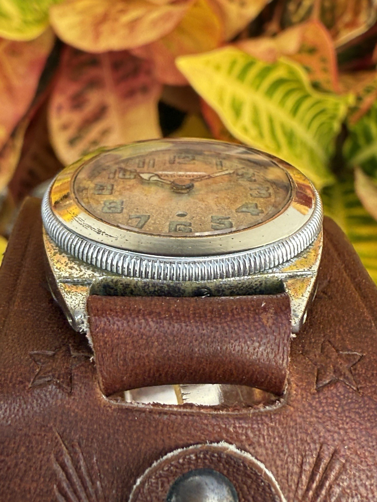 Rare Vintage 1920s Harwood Bumper Automatic 15J 30mm Watch Estate Sale Runs