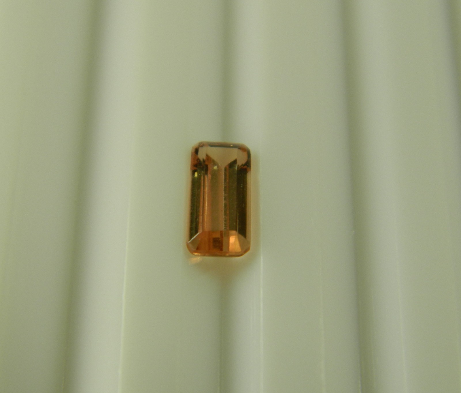 Imperial Topaz 0.54 Ct Clarity IF Emerald Cut Natural Peach Brazil I074