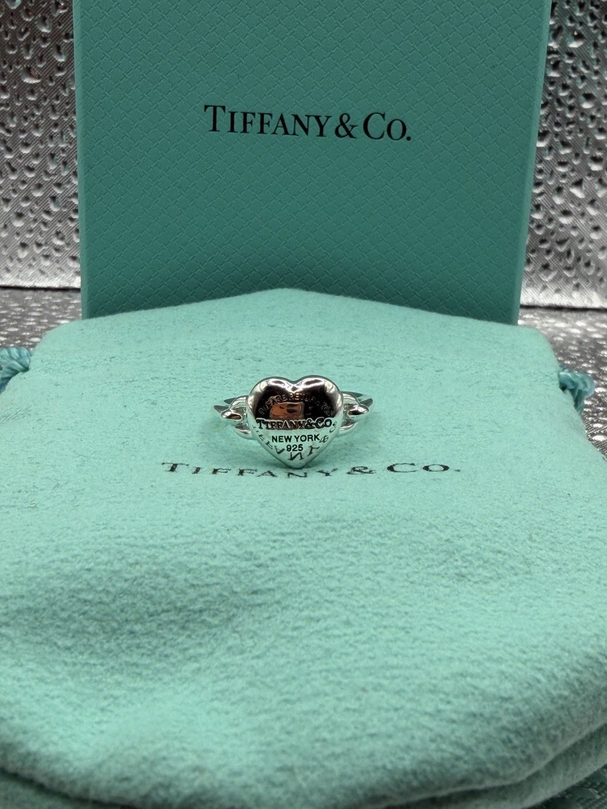 Tiffany & Co. Sterling Silver Return To Tiffany Full Heart Ring size 6