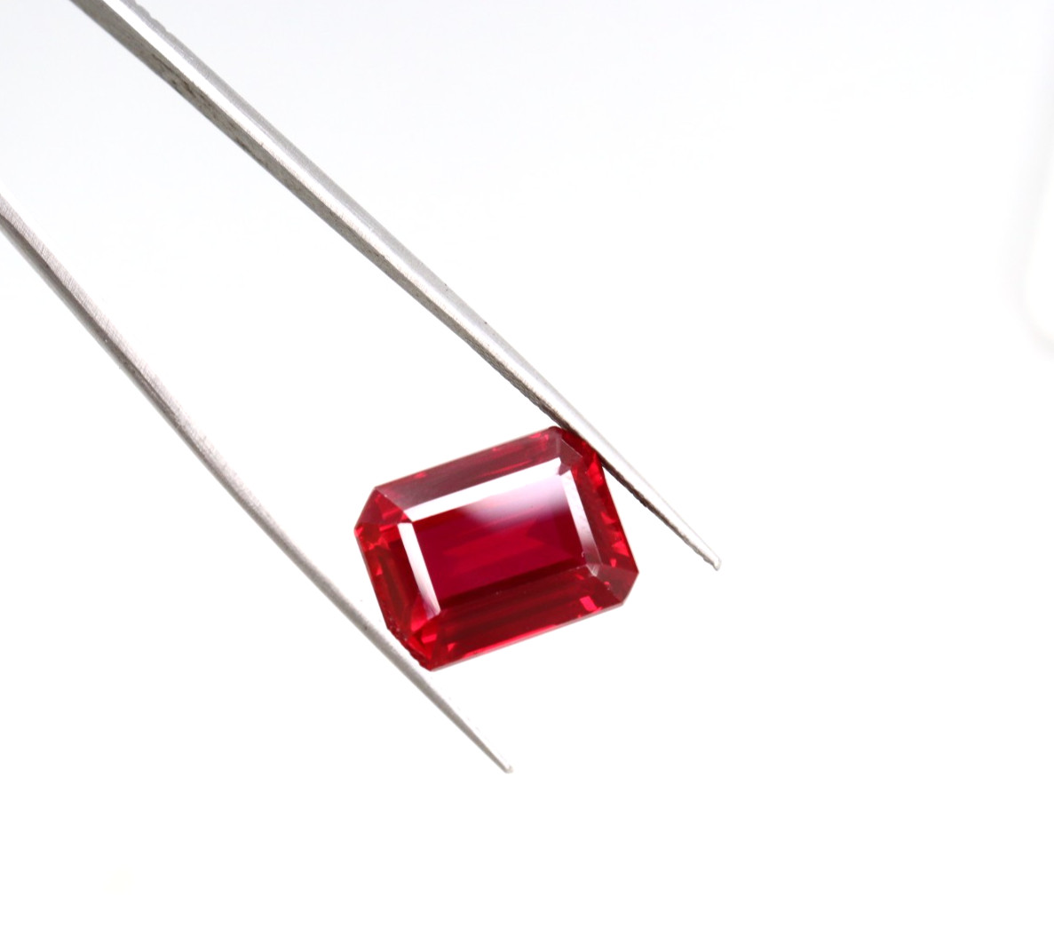 Premium Blood Pink Sapphire 12Ct Emerald Cut Loose Gemstone | Collector Jewel