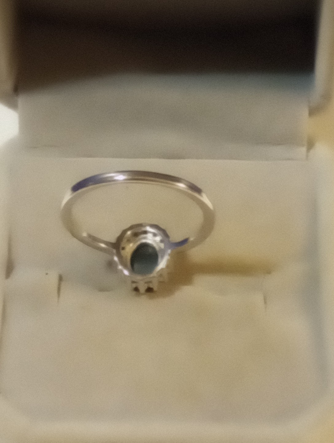 EARTHMINED STAR BLUE SAPPHIRE GEM TESTED 925 S 14K GOLD PLATED RING SIZE 7.5 ACC