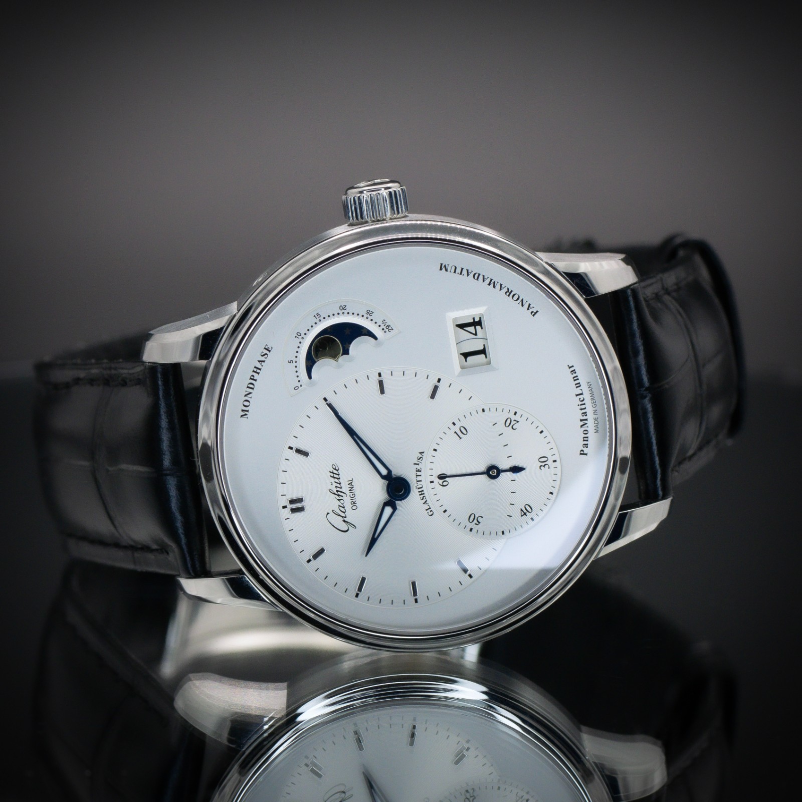 GLASSHÜTE PanoMaticLunar 40 | Silver Dial | Ref. 1-90-02-42-32-50 | Full Set