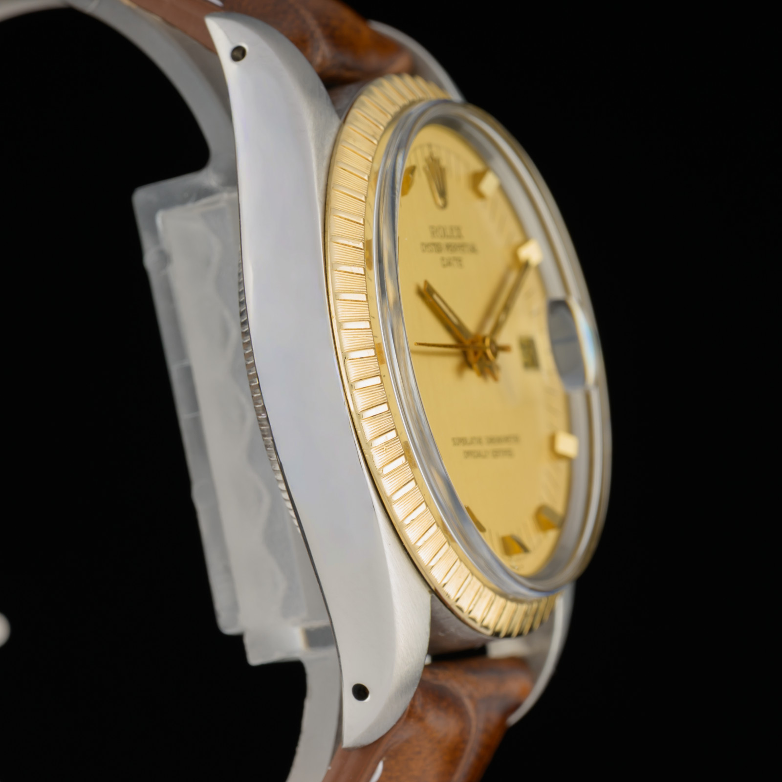 Rolex Oyster Perpetual Date 1505 18k Gold & Steel 34mm Automatic Watch