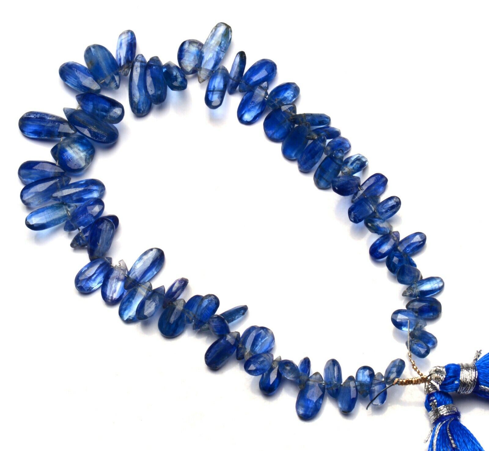 Natural Gem Nepal Kyanite Faceted 7×4 to 13x8MM Size Pear Shape Briolettes 9″