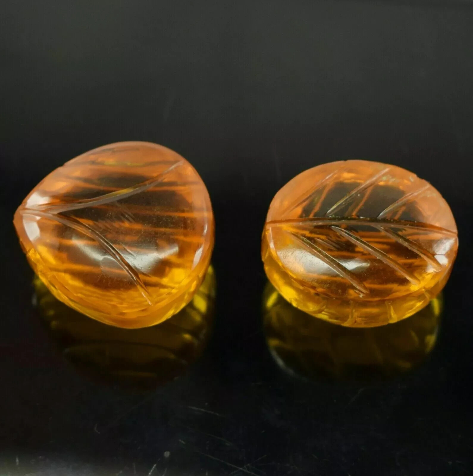 97.70 Ct Natural Yellow Certified Citrine Loose Gemstone 2 Curving Pieces