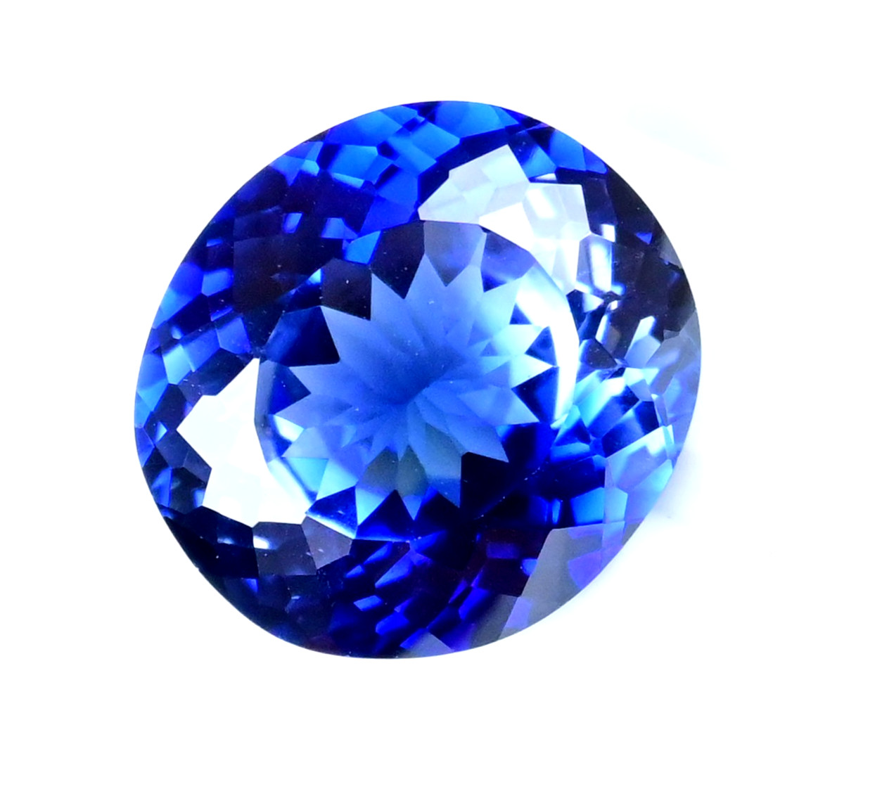 24.95 Ct Natural Ceylon YoGo Blue Sapphire Oval Certified Flawless Gemstone