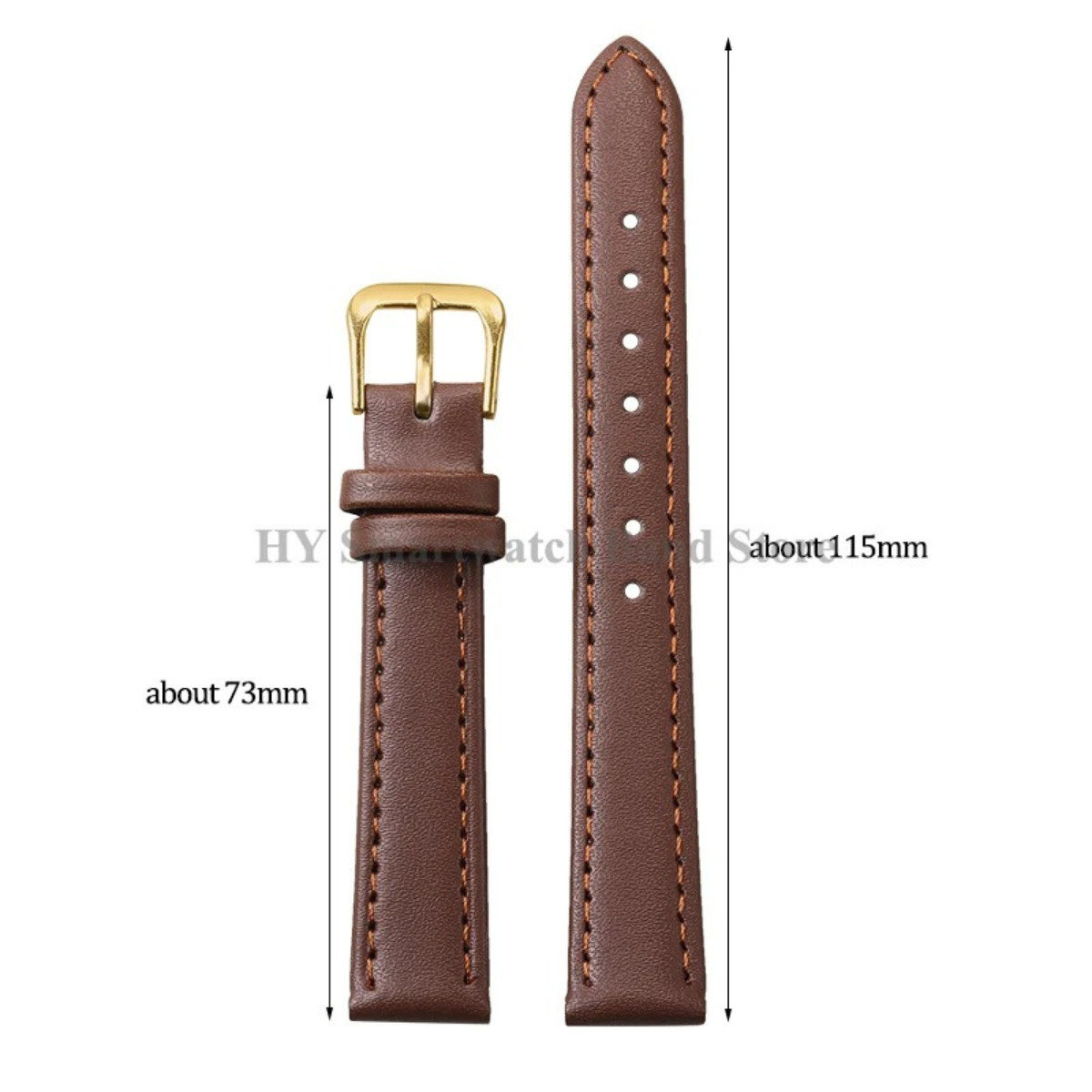8Mm 10Mm 12Mm 14/16Mm 18Mm 20Mm 22Mm 24Mm PU Leather Watch Strap for Men Women S