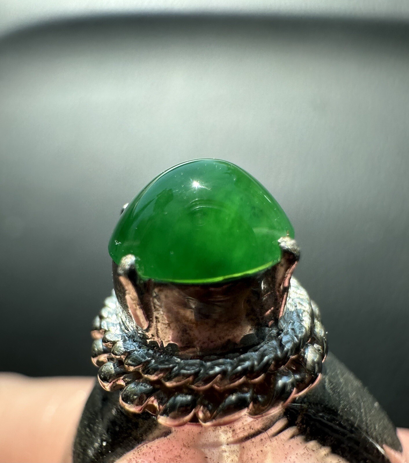 1.39CARET NATURAL BURMA JADEITE JADE TYPE A LOOSE GEMSTONE GREEN COLOR
