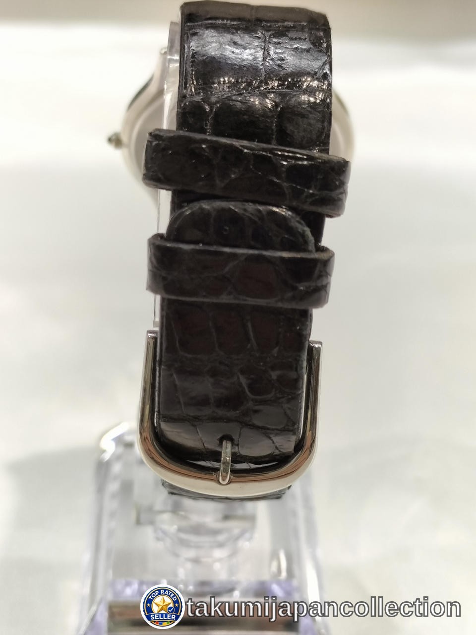 Seiko Credor 5A74-2000 Quartz Dress Watch Leather Strap #M-2406