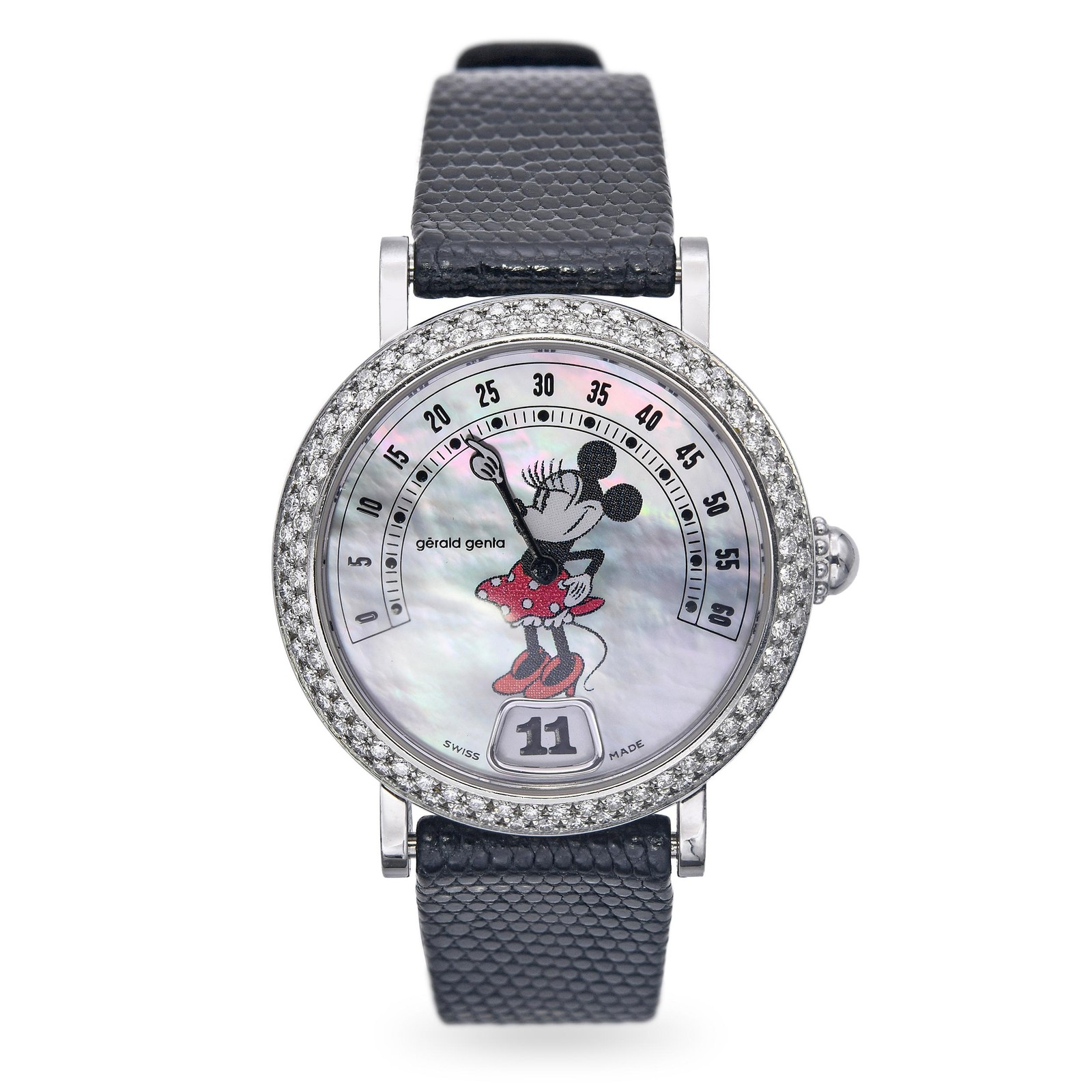 Gerald Genta Minnie Mouse Mother of Pearl & Diamond Bezel Watch Ref. G.3622