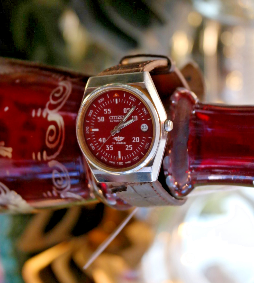 Colorful Citizens New Master Mens Wristwatch – – Automatic 21J, Compass Indices