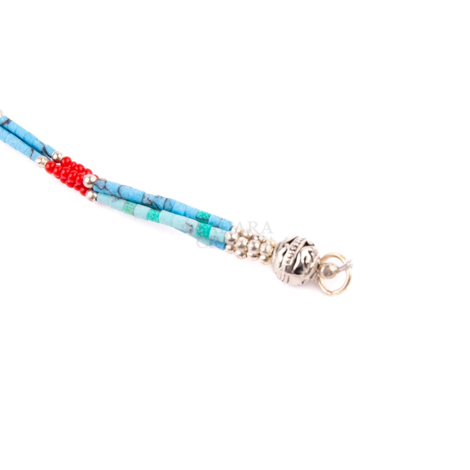 Tibetan Beaded Bracelet, Turquoise Beads, Traditional Tibetan Bead Jewelry