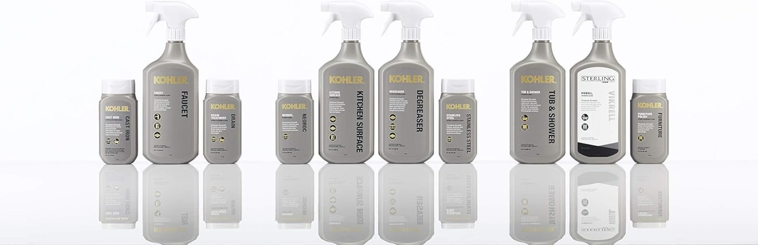 K-23729-NA Stainless Steel Cleaner – 8 FL Oz Liquid for Kitchens & Baths