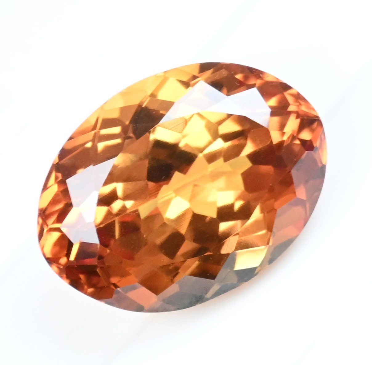 20.00 Ct Natural Imperial Topaz Oval Flawless Untreated Certified Loose Gemstone