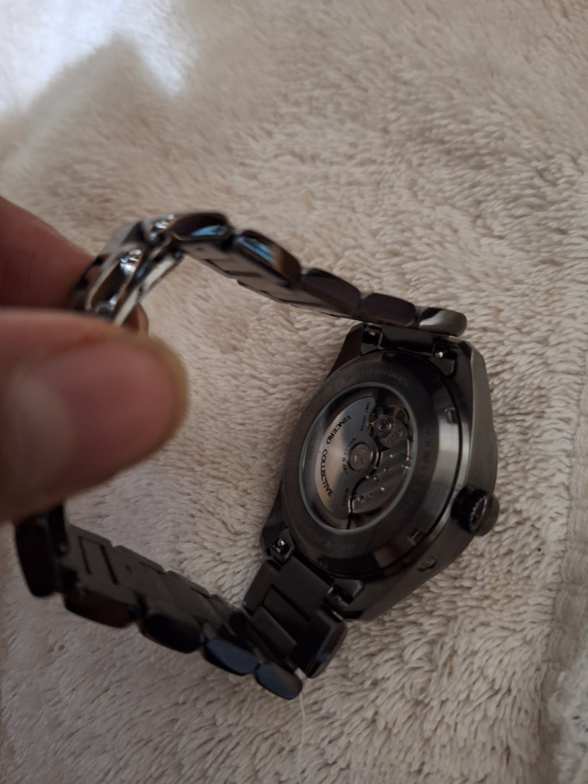 Vincero Collective Gunmetal Slate Blue Automatic Watch the Reserve