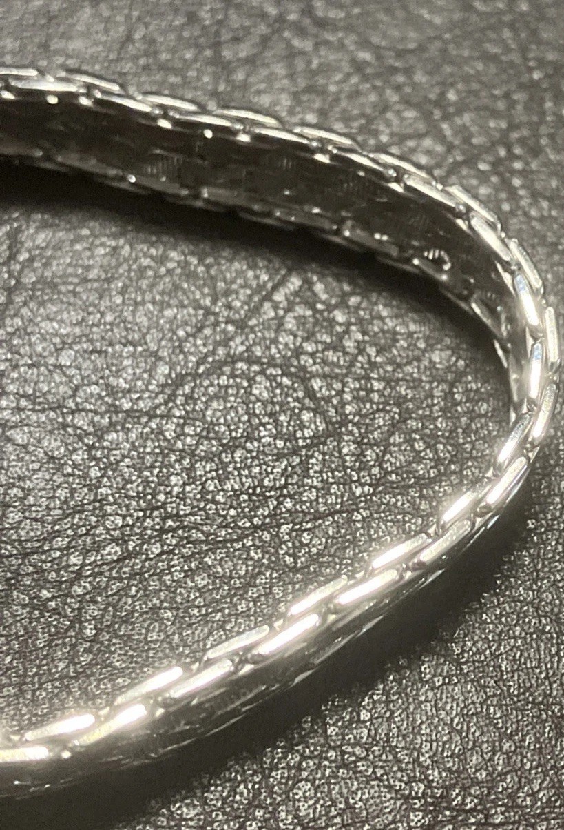 HSB Sterling Silver Bracelet 11.4mm Wide 28 Grams 7.5 Inches
