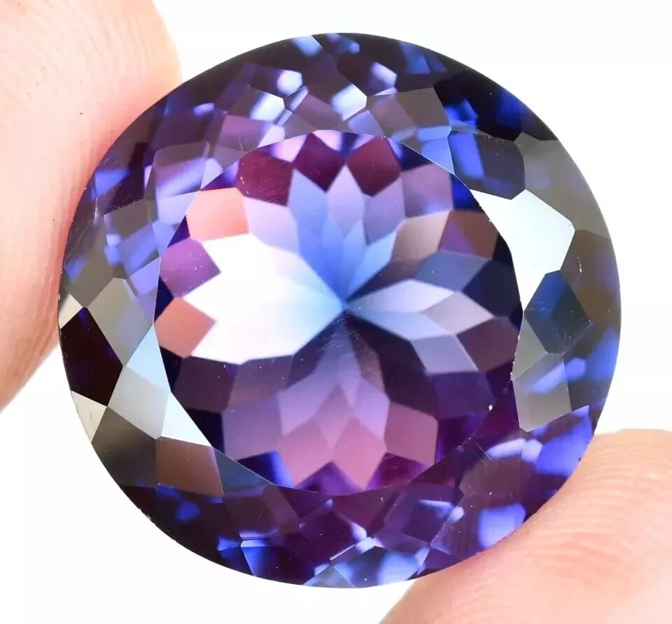 25+ Ct Natural Purple Blue Montana Sapphire Flawless Certified Loose Gemstone
