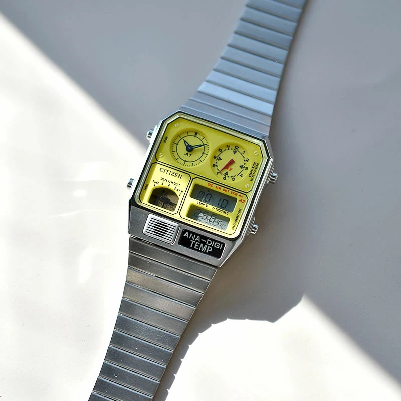 Citizen Ana Digi Temp JG2170-59Y Limited 500 Yellow Record Label Watch