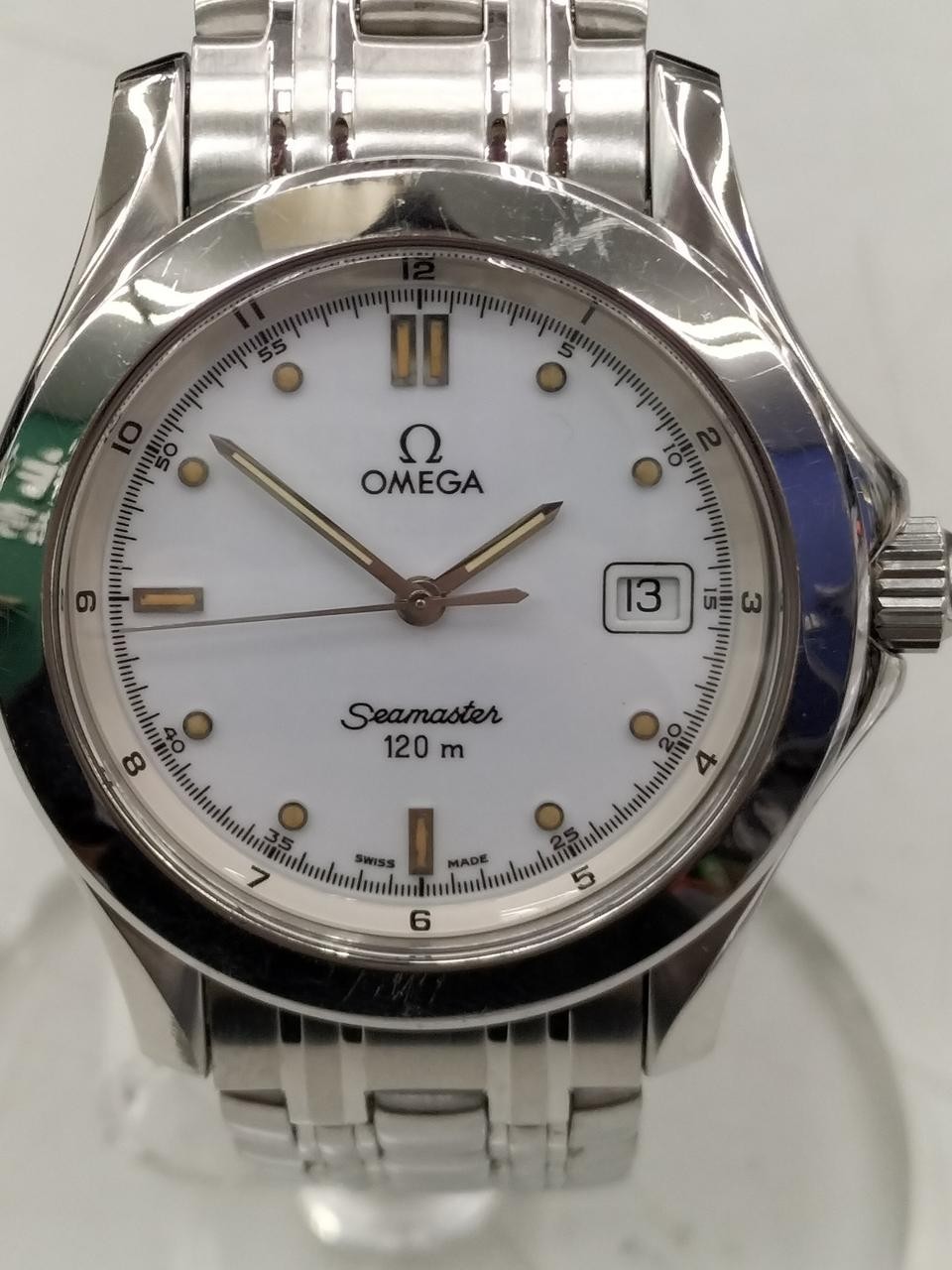 Omega Seamaster Quartz Mens Watch Ref 196.1501 Stainless Steel From Japan