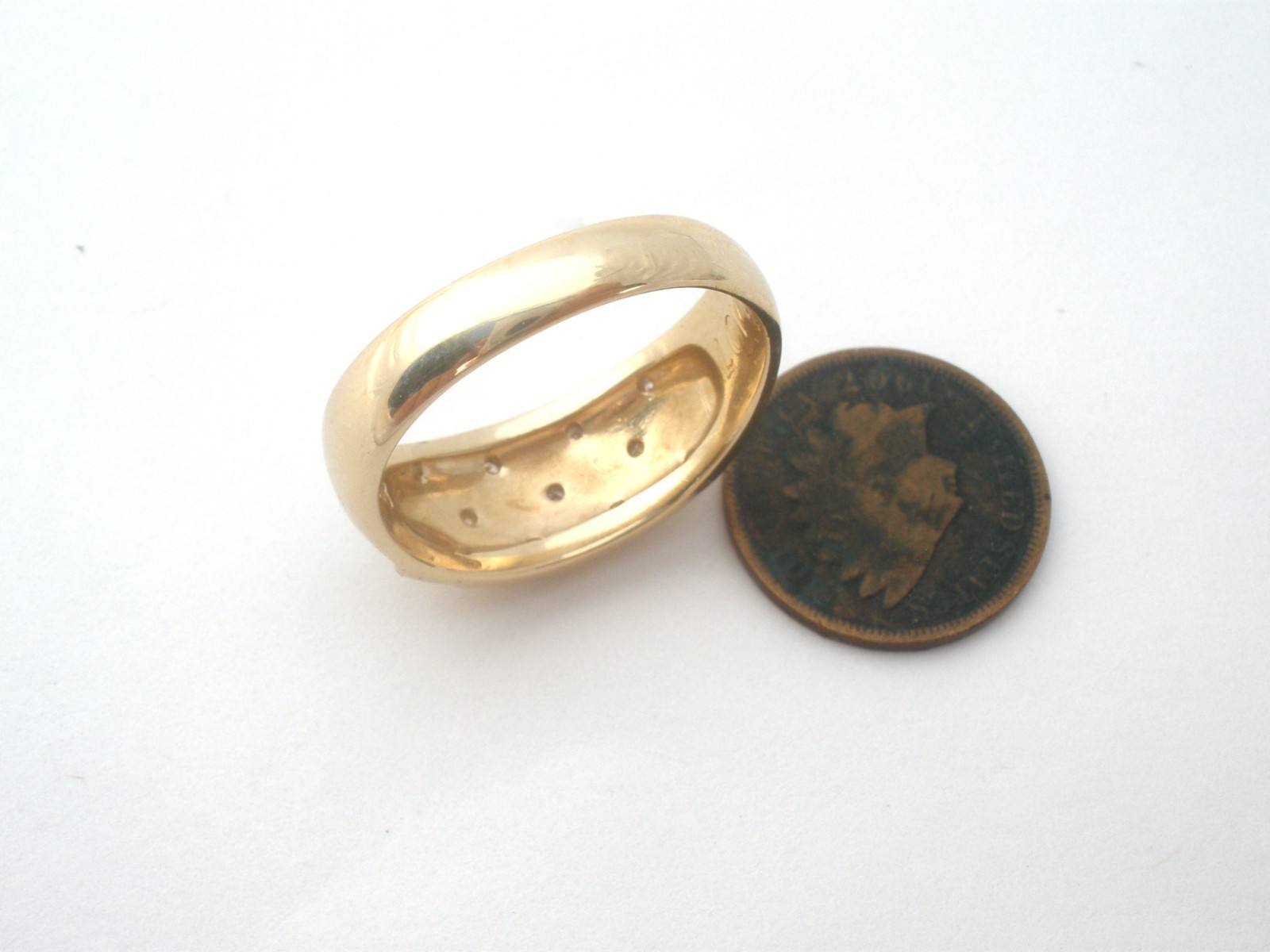 ARTCARVED 14K Gold Diamond Ring Vintage Basketweave Design Size 11 Vintage Band