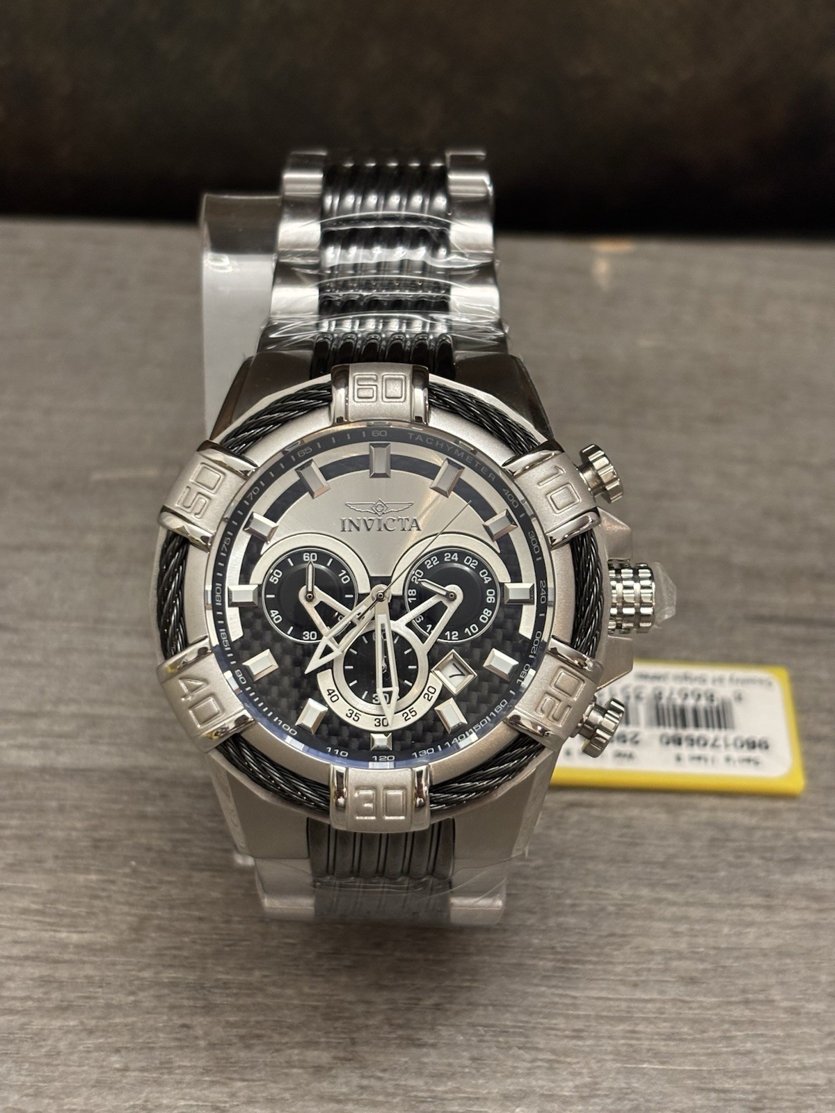 Invicta Bolt Chronograph Quartz Silver and Black Dial Men’s Watch 29569