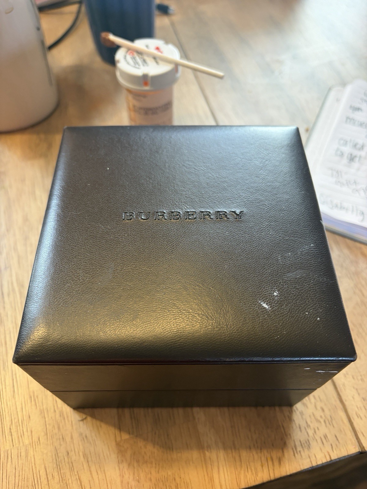Burberry Women’s Analog Wristwatch White Dial Diamond Markers Date w/ Box