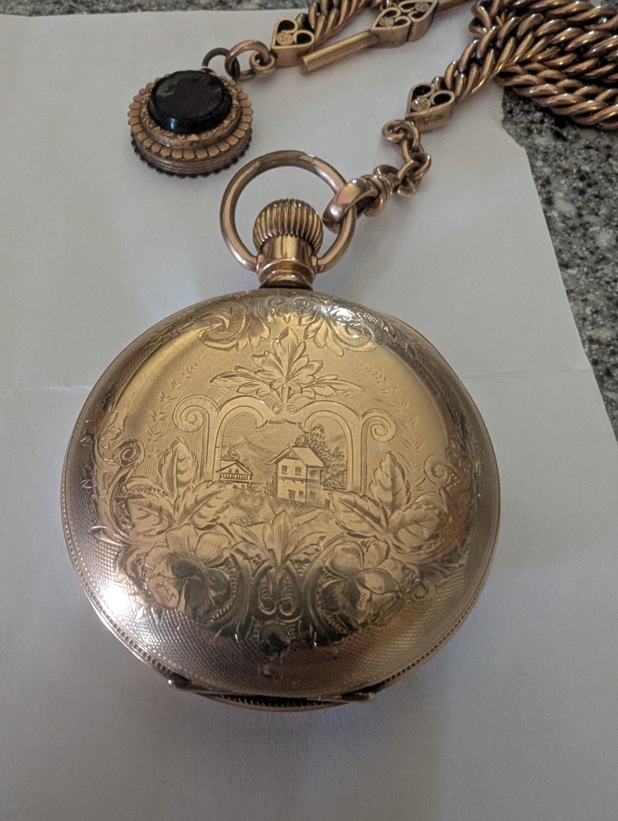 A.O. & G.H. Woodbury Pocket Watch – Newport, NH – Gold‑Filled Case – 55mm