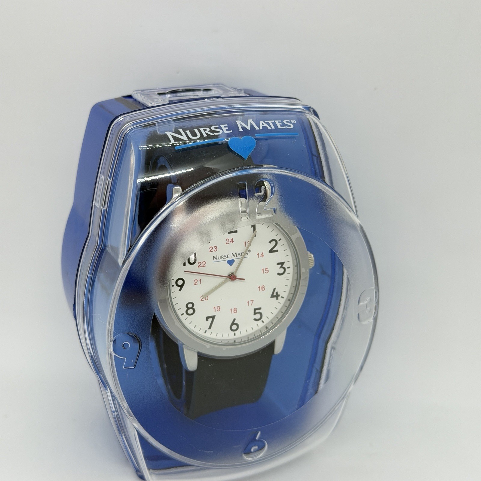 Nurse Mates Oversized Unisex nurse watch water-resistant Silicone strap – Black
