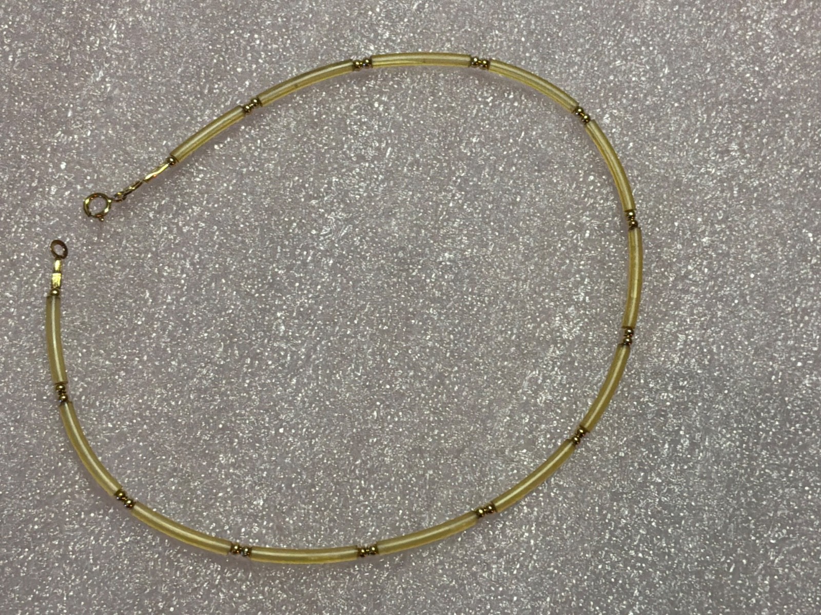 BEAUTIFUL MILOR designer 18k yellow gold ANKLET bracelet 10 inches long