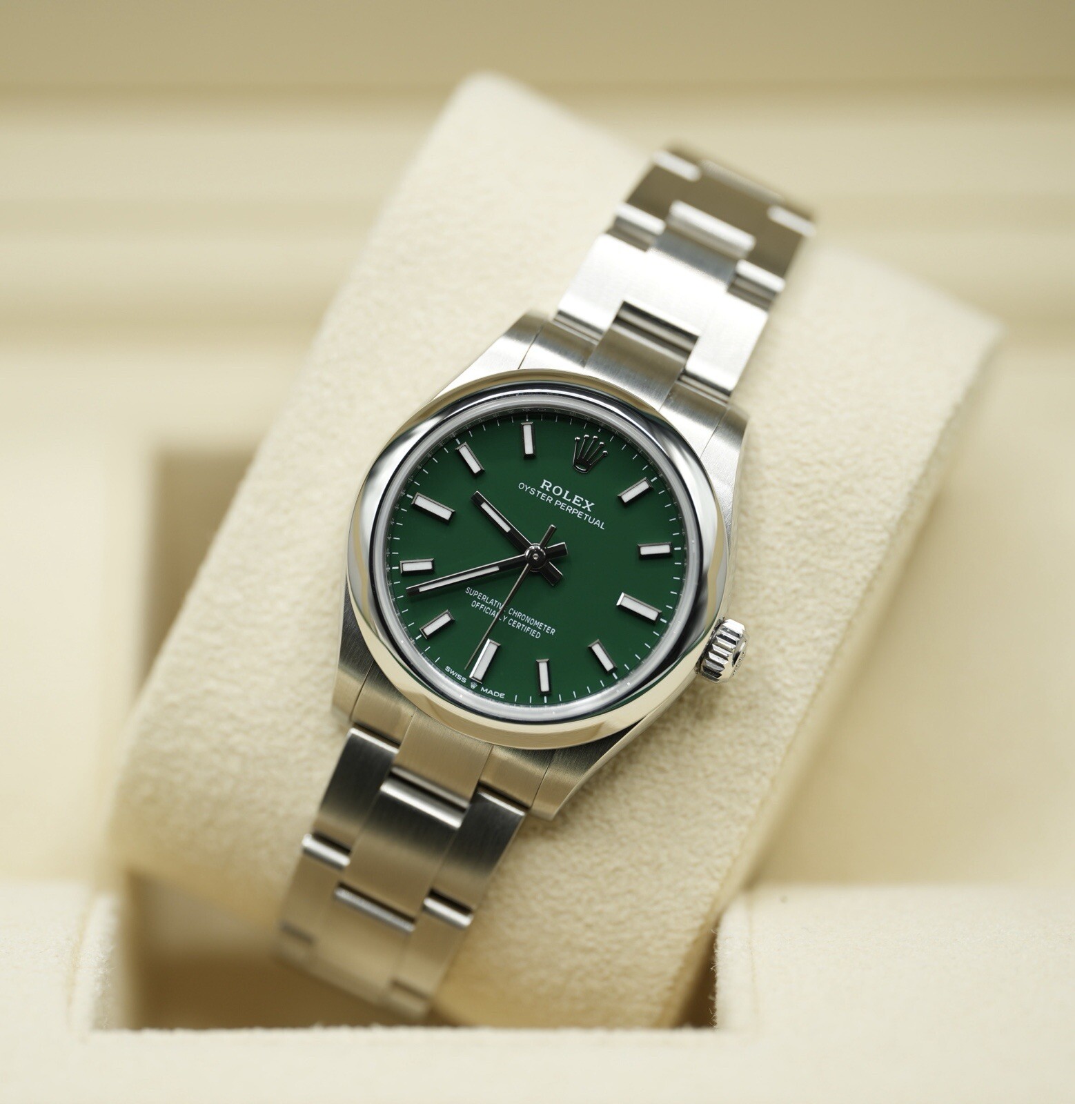 Rolex Oyster Perpetual 31mm Green Dial 277200 Unworn 2024 Model