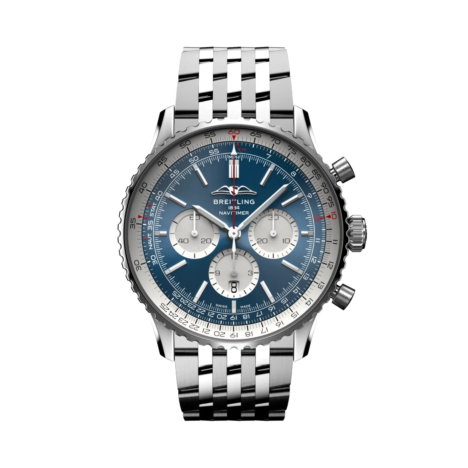 Breitling Navitimer B01 Chronograph 46 Blue Dial Watch AB0137211C1A1