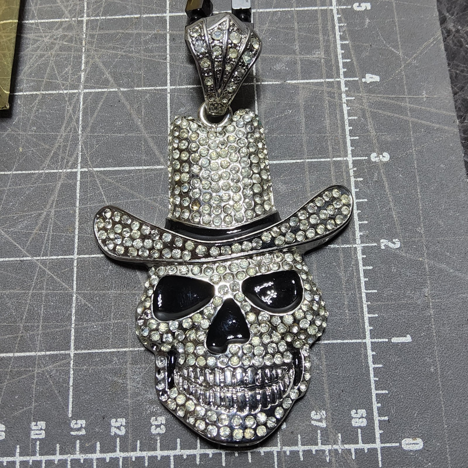 15 Blinged out phat ice plated pendants winged skulls rhinestones caps turntable