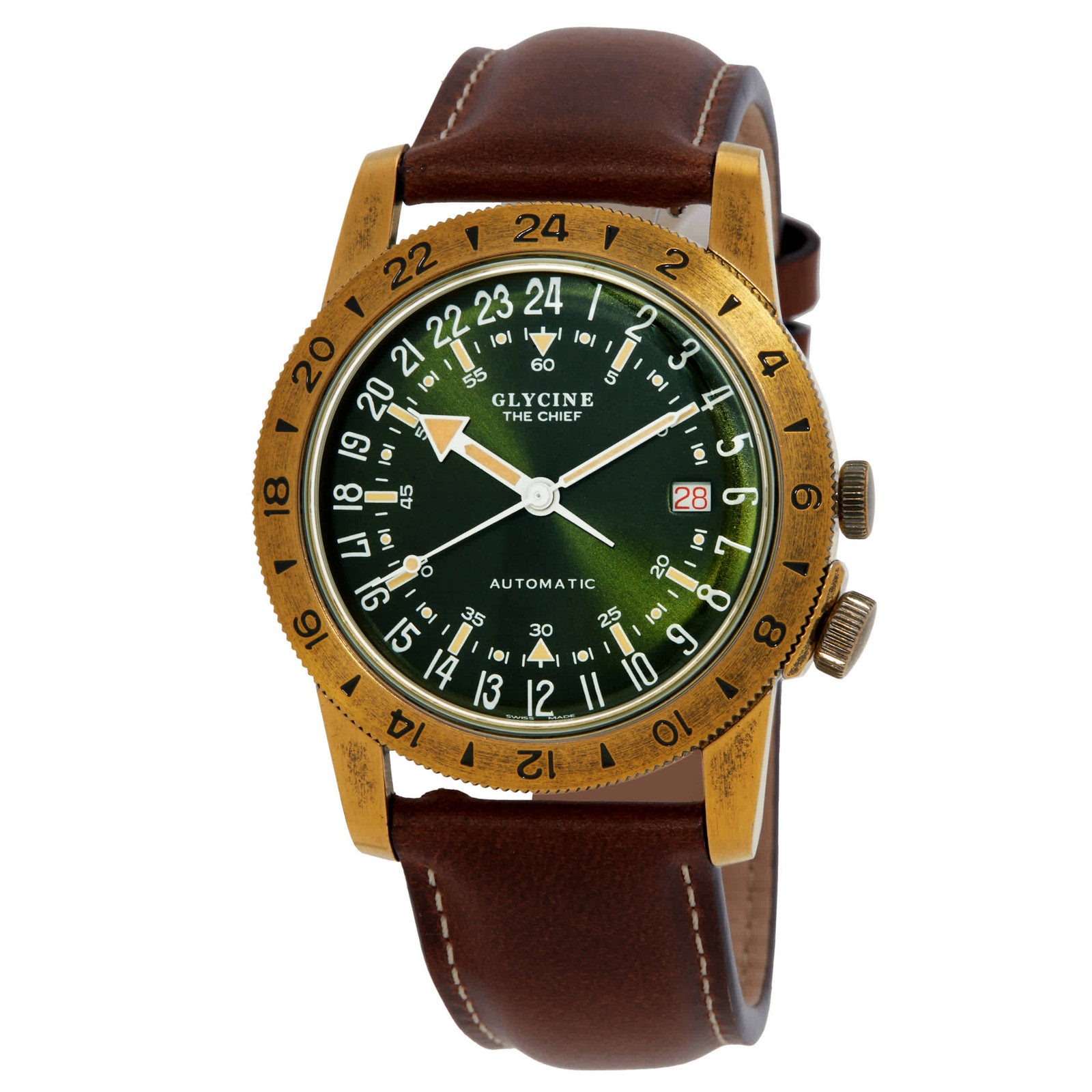 Glycine Airman Vintage The Chief Purist Automatic Green Dial Men’s Watch GL0413