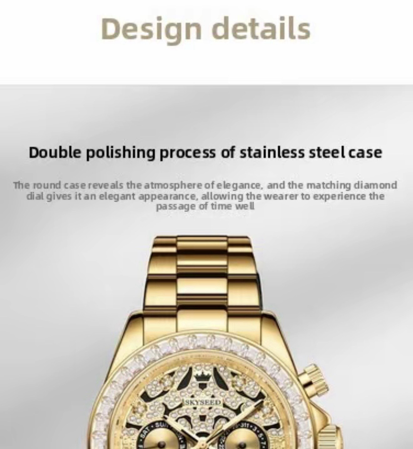 SKYSEED Men’s Sapphire Mechanical Watch, Fashion Luminous “Tiger Dee” Luxury