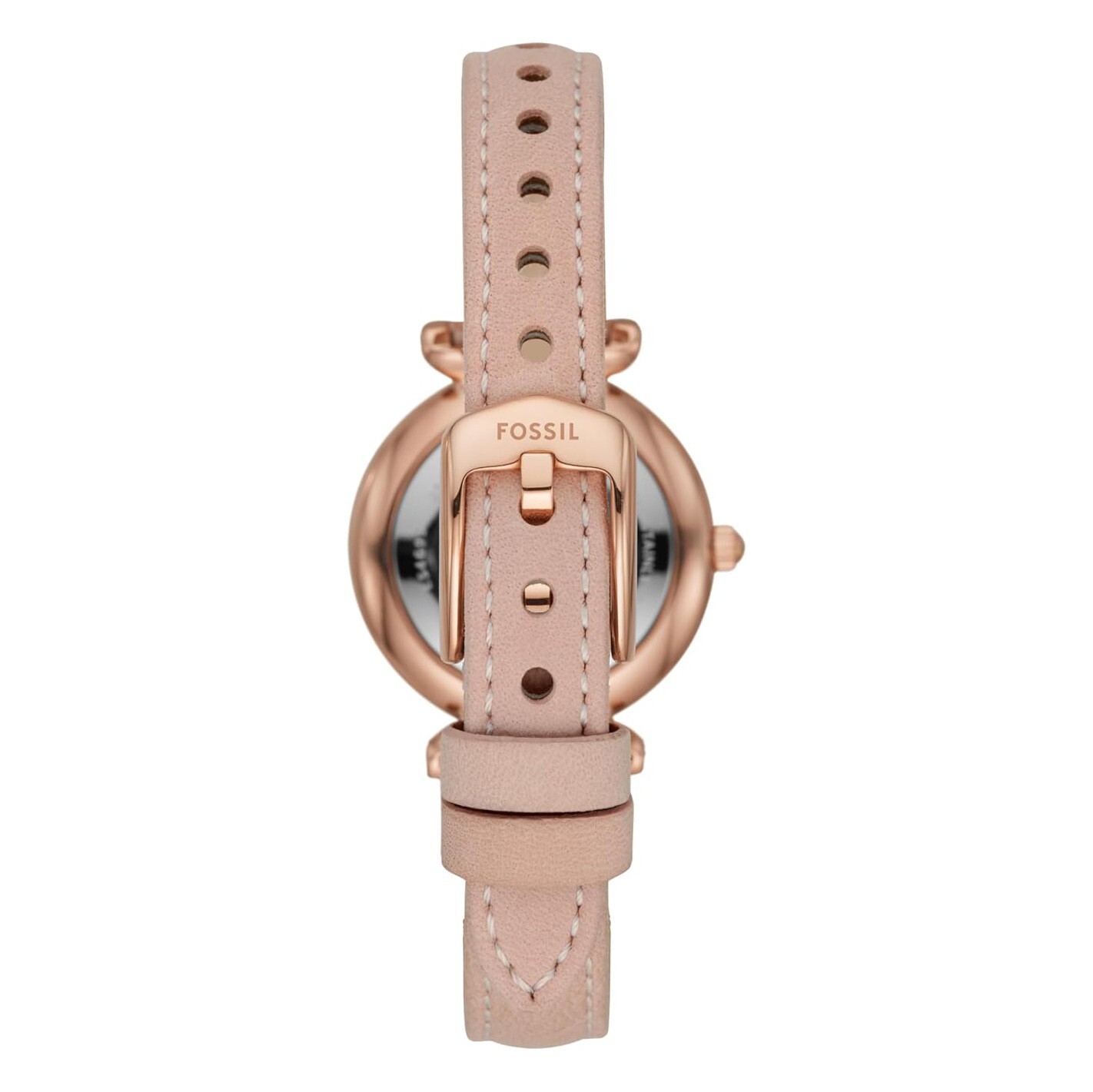 Fossil Carlie Mini Women’s White Dial Beige Leather Band Analog Quatz Watch