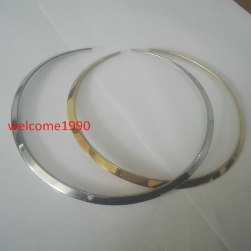 6mm Shiny Polished Stainless Steel Choker Collar Open Cuff Necklace Chain Mens