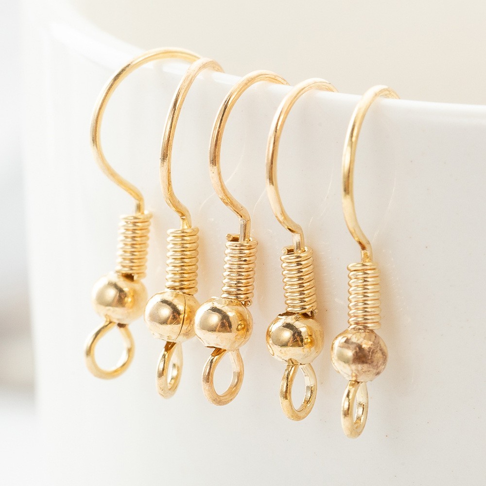 14k Gold Filled French Ball Earwire Wire Hook Earring Findings 5Pair 22G S11